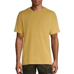 𝅺George Men's Golden Curry Cotton Crew Neck Short Sleeve T-Shirt NEW